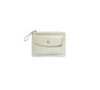 PORRASSO Moda Cartera de Mujer Monedero Corto Tarjetero para Tarjetas de Crédito PU Billetero con 3 Ranuras para Tarjetas Wallet Blanco
