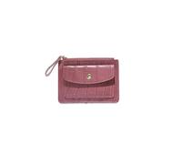 PORRASSO Moda Cartera de Mujer Monedero Corto Tarjetero para Tarjetas de Crédito PU Billetero con 3 Ranuras para Tarjetas Wallet Rojo
