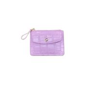 PORRASSO Moda Cartera de Mujer Monedero Corto Tarjetero para Tarjetas de Crédito PU Billetero con 3 Ranuras para Tarjetas Wallet Morado
