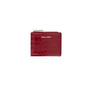 PORRASSO Moda Cartera de Mujer Monedero Corto Tarjetero para Tarjetas de Crédito PU Minimalista Billetero con 5 Ranuras para Tarjetas Cartera Wallet Rojo