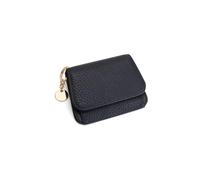 PORRASSO Moda Tarjetero de Mujeres Cuero Monedero RFID Bloqueo Tarjetero para Tarjetas de Crédita Portátil Cartera Azul Oscuro
