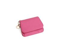 PORRASSO Moda Tarjetero de Mujeres Cuero Monedero RFID Bloqueo Tarjetero para Tarjetas de Crédita Portátil Cartera Rosa Rojo