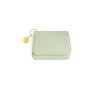 PORRASSO Moda Tarjetero de Mujeres Cuero Monedero RFID Bloqueo Tarjetero para Tarjetas de Crédita Portátil Cartera Verde Claro