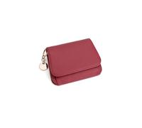 PORRASSO Moda Tarjetero de Mujeres Cuero Monedero RFID Bloqueo Tarjetero para Tarjetas de Crédita Portátil Cartera Rojo