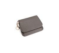 PORRASSO Moda Tarjetero de Mujeres Cuero Monedero RFID Bloqueo Tarjetero para Tarjetas de Crédita Portátil Cartera Gris