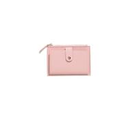 PORRASSO Moda Tarjetero de Mujeres Cuero Monedero Tarjetero para Tarjetas de Crédita Portátil Cartera Rosa