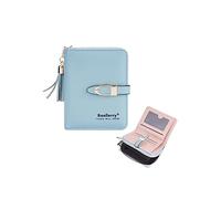 PORRASSO Moda Tarjetero para Tarjetas de Crédita Mujeres Cartera Monederos Multifunción Crédito Tarjetero Azul