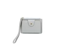 PORRASSO Monederos Mujer Estuches de Llave Cartera Portátil Tarjetero para Tarjetas de Crédita con Correa de Muñeca Pequeña Bolsita Coin Purse Gris Claro