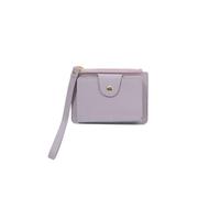 PORRASSO Monederos Mujer Estuches de Llave Cartera Portátil Tarjetero para Tarjetas de Crédita con Correa de Muñeca Pequeña Bolsita Coin Purse Morado Claro