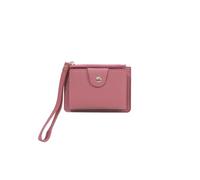 PORRASSO Monederos Mujer Estuches de Llave Cartera Portátil Tarjetero para Tarjetas de Crédita con Correa de Muñeca Pequeña Bolsita Coin Purse Rojo