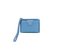 PORRASSO Monederos Mujer Estuches de Llave Cartera Portátil Tarjetero para Tarjetas de Crédita con Correa de Muñeca Pequeña Bolsita Coin Purse Azul