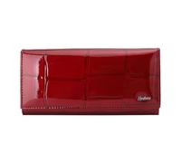PORRASSO Mujer Cartera Billetera Elegante Monederos Bolsillo para Móvil con Varios Compartimentos Cartera Tarjetero para Tarjetas de Crédita con 8 Ranuras para Tarjetas Rojo
