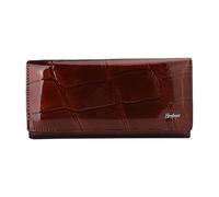 PORRASSO Mujer Cartera Billetera Elegante Monederos Bolsillo para Móvil con Varios Compartimentos Cartera Tarjetero para Tarjetas de Crédita con 8 Ranuras para Tarjetas Marrón