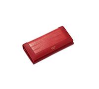 PORRASSO Mujer Cartera Billetera Elegante Monederos Tarjetero para Tarjetas de Crédita Bolsillo para Móvil con Varios Compartimentos Cartera Rojo