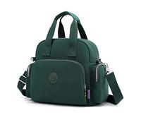PORRASSO Mujer Mochila Moda Bolsa de Hombro con Puerto de Carga USB Mochila Multifuncional Nylon Bolsos Bandolera Señoras Daypack para Trabajo Viajes Colegio Verde