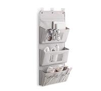 PORRASSO Organizador Colgante con Bolsillos Práctico Almacenamiento Colgante Organizador Bolsillos para Cocina Dormitorio Gris