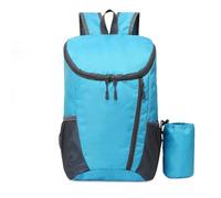 PORRASSO Plegable Mochila de Senderismo Ultraligera Mochila 20 L Impermeable Daypack Hiking Backpack para Hombre Mujer Acampar Ciclismo Deportes Aire Libre Lago Azul