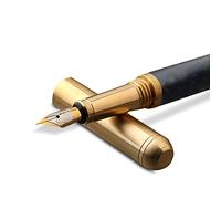 PORRASSO Pluma Estilográfica Pluma Fuente de Madera Hecho a Mano Fountain Pen Escribiendo Cómodo Regalo para Hombres Mujeres Sándalo Morado A