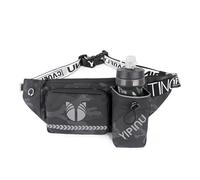 PORRASSO Riñonera Deportiva Impermeable Bum Bag Ligera Riñoneras con Portabotella Diseño Reflectante Cinturón Ajustable Bolsa para Hombres Mujeres Correr Senderismo Viajar Ciclismo Negro