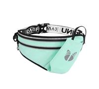 PORRASSO Riñonera Deportiva Impermeable Bum Bag Riñoneras Reflectante con Portabotella Cinturón Ajustable (65-128CM) para Hombres Mujeres Correr Senderismo Viajar Ciclismo Verde