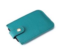 PORRASSO Tarjetero de Cuero Tarjetero para Tarjetas de Crédita Tecnología Anti-Robo RFID Cartera Tarjetero para Hombre Mujer Azul A
