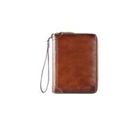 PORRASSO Tarjetero de Hombre Cuero Monedero RFID Bloqueo Tarjetero para Tarjetas de Crédita Portátil Cartera con 12/20/30/45 Ranuras para Tarjetas Marrón C