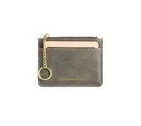 PORRASSO Tarjetero de Mujeres Minimalista PU Monedero Tarjetero para Tarjetas de Crédita Portátil Cartera Gris