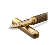 PORRASSO Vintage Bolígrafo Hecho a Mano Bolígrafo de Firma Escritura Fluida Regalo para Hombres Mujeres Maestro Alumno Escritor 12.8 * 145 Marrón B