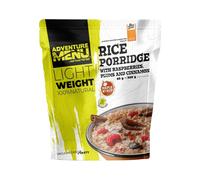 Porridge de arroz con frambuesas, ciruelas y canela - Desayuno liofilizado - Adventure Menu