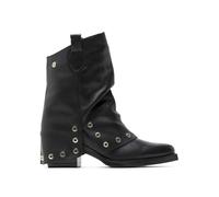 Porronet Botas Doble Faz De Piel Negro Con Tachuelas Flavia