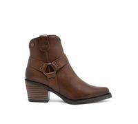 Porronet Botines Cowboy De Piel Cuero Con Cremallera Fabiana