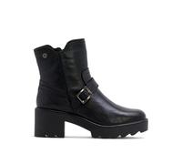 Porronet Botines De Piel con Cremallera Negra Malia