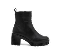 Porronet Botines De Piel Con Cremallera Negra Marta