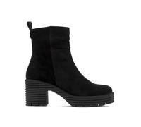 Porronet Botines De Piel De Tacón Con Cremallera Salma Negro