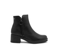 Porronet Botines De Piel Negro Con Cremallera Delia