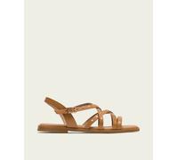 Porronet Sandalia Plana De Piel con Tachuelas Taupe Victoria