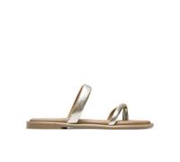 Porronet Sandalia Esclava Plana Piel Oro Camila