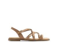 Porronet Sandalia Plana De Piel De Tiras Con Tachuelas Blair Taupe