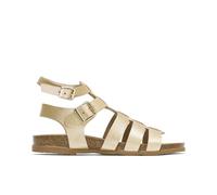 Porronet Sandalia Plana Romana Bio De Piel Oro Silvia