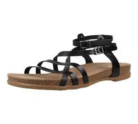 Porronet Selena Sandalia Plana Romana Bio Mujer negro - Piel talla: 41