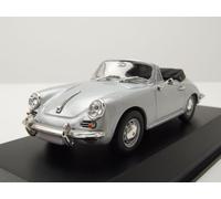 Porsche 356 C Cabriolet 1965 Plata Modelo De Coche 1:43 Maxichamps