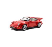 Solido Porsche 964 RS 3.8 (1994) - Clásico Compacto de los Noventa, ala Trasera Fija, auténtica Silueta 911, Modelo de Coche Diecast, Rojo, 1:43