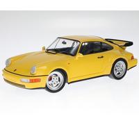 Porsche 911 964 Turbo 1990 amarillo modelo de coche 155069100 Minichamps 1:18