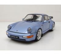 Porsche 911 (964) Turbo 1990 Coche a Escala Azul Metálico 1:18 Solido