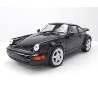 Porsche 911 (964) Turbo 1990 Negro Coche a Escala 1:24 Welly