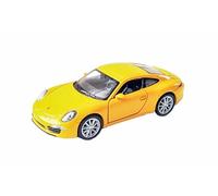 Porsche 911 (991) Carrera S - Modelo de coche con retirada de metal, modelo Welly, 4 variantes 93 (amarillo)