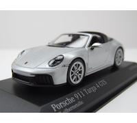 Porsche 911 (992.2) Targa 4 GTS 2024 Plata Coche Modelo 1:43 Minichamps