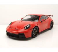 MODELO DE COCHE ESTÁTICO MINICHAMPS PORSCHE 911 992 GT3 2021 LLANTAS NEGRO 1/18