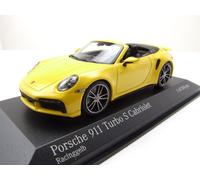 Porsche 911 992 Turbo S Cabrio 2019 Amarillo Coche a Escala 1:43 Minichamps