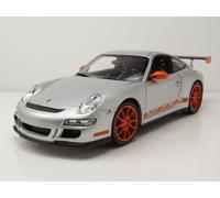 2007 Porsche 911 997 GT3 Rs Plata 1:18 Escala Welly 18015s